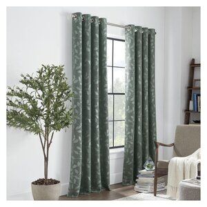 NEW Linden Street Light-Filtering Single Curtain Panel Jadestone Green 50x108